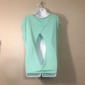 FABLETICS TEAL OPEN BACK TOP